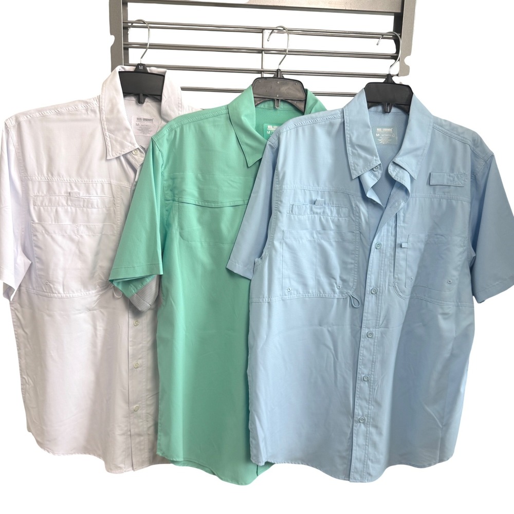 Lot of 3 Reel Legends Mariner Fishing Shirts Mens Medium NEW